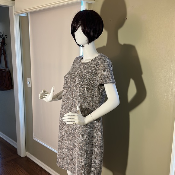 NWOT Calvin Klein Multi Boucle Career Sheath Shift Dress Short Sleeve Sz 12 - Picture 4 of 12